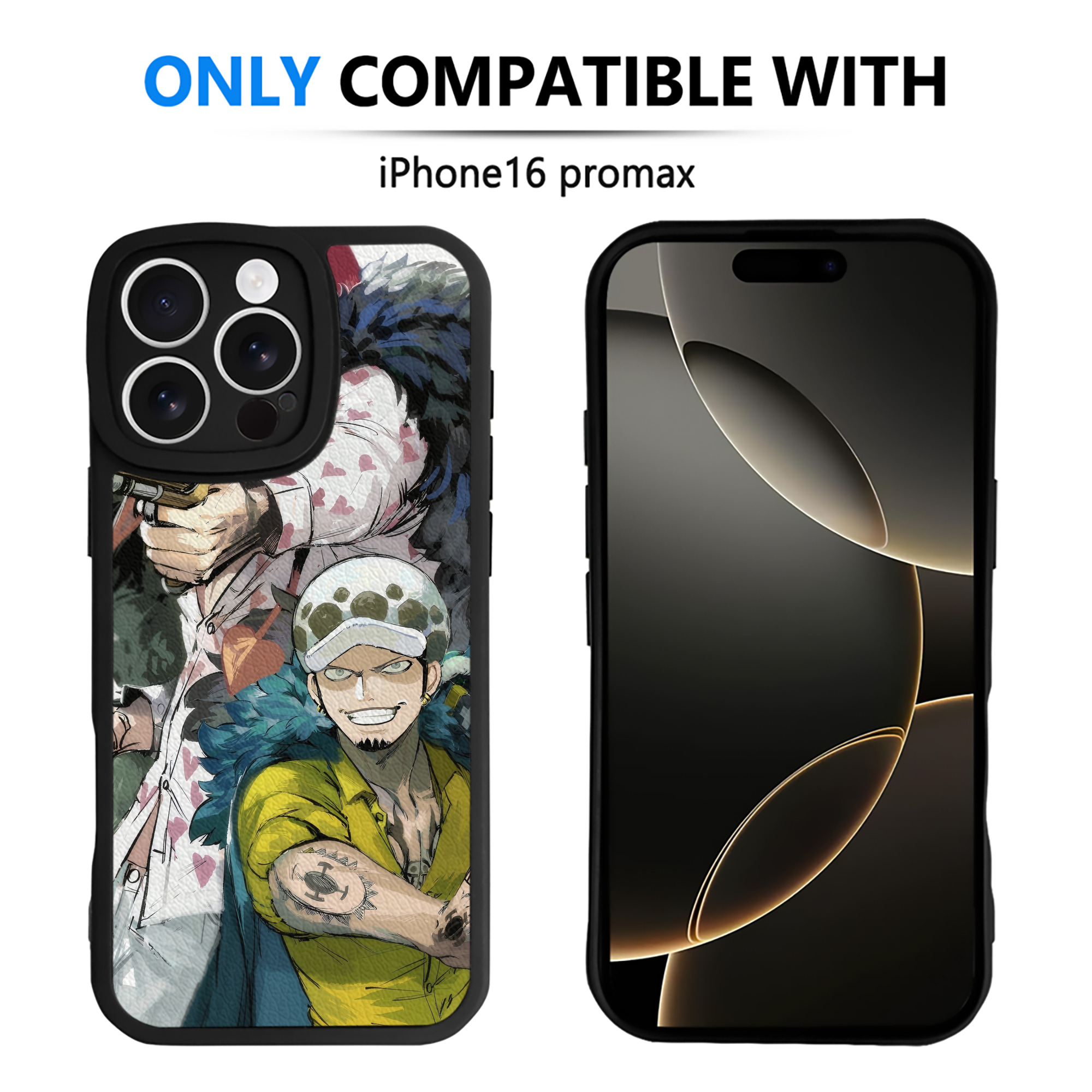 （画像用） ワンピース ONE PIECE 【iPhone 16シリーズ対応】シリコンスマホケース（レザー調） 材質：シリコン